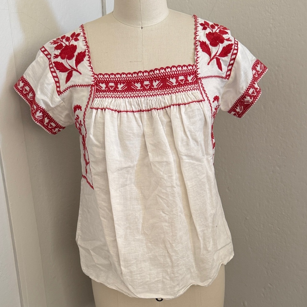 Madewell Wildflower Embroidered Top